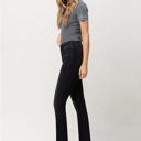  Gianna High Rise Slim with Slanted Slit | Women's Jeans | Vervet by Flying Monkey | Black Light-Faded with Stretch