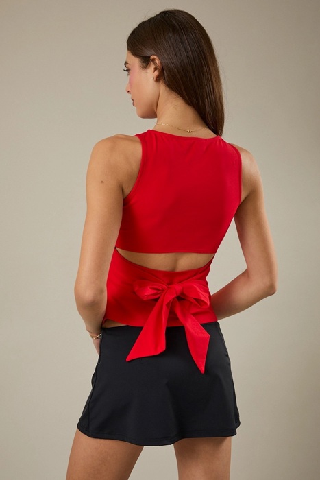 Hope Back-Tie Tank Top | New Summer Arrivals | Women's Trendy Red Shirt