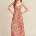  Jayla Woven Floral Dress | Summer New Arrival | Women's Maxi Dress with Cami Straps | Vacation Summer Dress | Side Cut-Outs | V-Neck