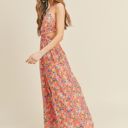  Jayla Woven Floral Dress | Summer New Arrival | Women's Maxi Dress with Cami Straps | Vacation Summer Dress | Side Cut-Outs | V-Neck