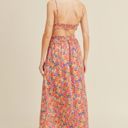  Jayla Woven Floral Dress | Summer New Arrival | Women's Maxi Dress with Cami Straps | Vacation Summer Dress | Side Cut-Outs | V-Neck