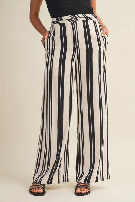 Jetta Striped Wide-Leg Pants | Women's Bottoms | Summer New Arrival