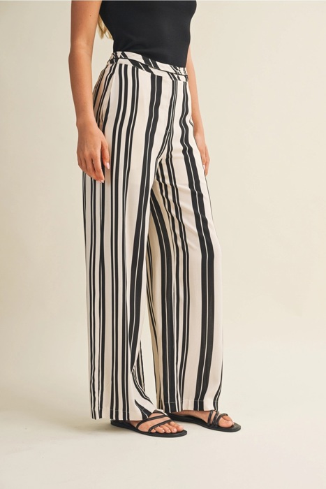 Jetta Striped Wide-Leg Pants | Women's Bottoms | Summer New Arrival