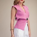  Justine Sleeveless V-Neck Knit Vest | Women's Top | New Summer Arrival