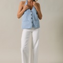  Karina Halter Denim Oversized Vest | New Summer Arrivals | Women's Trendy Top