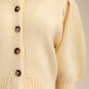  Kirsten Short Puff Sleeve Button Down Sweater | Butter Yellow Top | Cardigan | New Summer Arrival