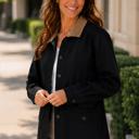  Liana Corduroy Barn Jacket - BLACK | Women's Casual Fall and Winter Style | Trendy | Collared | Neutral