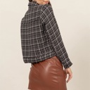  Marianne Tweed Button-Up Jacket | Black and White Patterned Jacket with Pocket | Fall Trends | Trendy | Layering for Fall