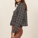  Marianne Tweed Button-Up Jacket | Black and White Patterned Jacket with Pocket | Fall Trends | Trendy | Layering for Fall