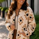  Maven Sherpa Zip Up Jacket | Women's Fall or Winter Top | Collared | Trendy Style | Cold Weather Comfy Fashion