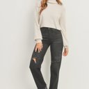 Morgan Baggy Skater Jean | Black Distressed Denim | Wide Leg | Trendy | Fall Fashion | High Waist