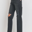  Morgan Baggy Skater Jean | Black Distressed Denim | Wide Leg | Trendy | Fall Fashion | High Waist