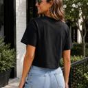  ROCK Graphic Tee | Black Cotton Women's T-Shirt | Concert Apparel