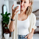  Raven Seed Beaded Twist Teardrop Earrings | Neutral Beige Accessories | Women's Earrings | Trendy Jewelry