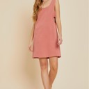  Rebekah Mineral-Washed Mini Dress | Summer New Arrival | Coral Red Vacation Cut-Out Dress | Sleeveless | Ribbed | Cover-Up