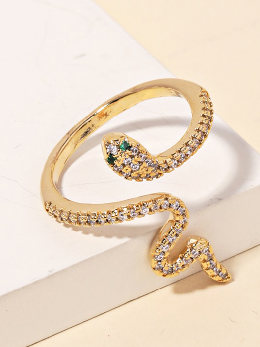Rockford Snake Ring | Women's Fashion Gold Statement Ring | Unique Edgy Piece