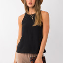  Scottlyn Back Cross Spaghetti Strap Top | Summer New Arrival | Black Trendy Women's Tank
