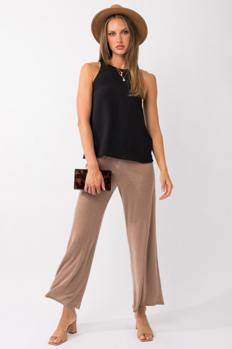 Scottlyn Back Cross Spaghetti Strap Top | Summer New Arrival | Black Trendy Women's Tank
