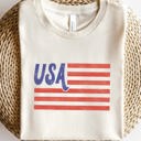  USA Flag Graphic Tee | Vintage White | 4th of July Shirt
