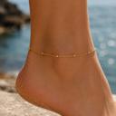  Vivi 18K Gold Classic Bead Chain Anklet | Lead & Nickel Free | Hypoallergenic | Water Resistant