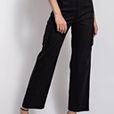  Willow Cotton Black Cargo Pants | Black Pant | Fall Fashion | Trendy Cardo Style | Wide Leg | Fall Pants