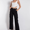  Willow Cotton Black Cargo Pants | Black Pant | Fall Fashion | Trendy Cardo Style | Wide Leg | Fall Pants