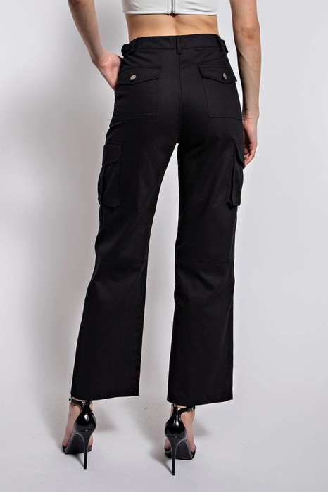 Willow Cotton Black Cargo Pants | Black Pant | Fall Fashion | Trendy Cardo Style | Wide Leg | Fall Pants