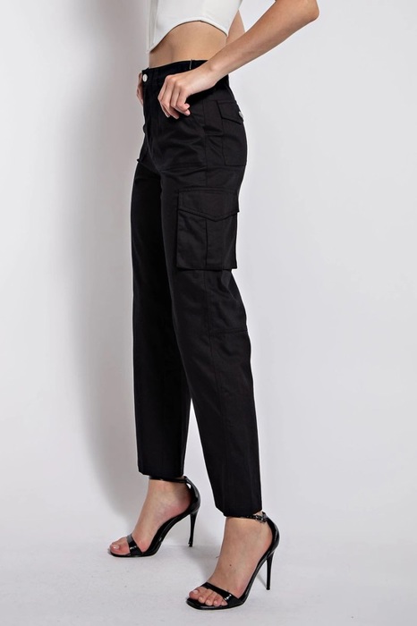Willow Cotton Black Cargo Pants | Black Pant | Fall Fashion | Trendy Cardo Style | Wide Leg | Fall Pants