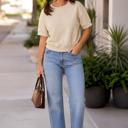  Harper French Terry Top | Summer New Arrival | Women's Cropped Short Sleeve Comfort Shirt | Casual Athleisurewear | Neutral Style