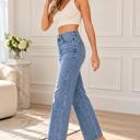  Carmella High Rise Clean Dad Jean | Non-Distressed Denim | Medium Wash | Wide-Leg | Trendy Fall Jean
