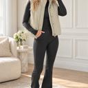  Chloe Puffer Vest | Sage Zip-Up Winter Women's Vest | Layering Vest | Warm Casual Athleisurewear