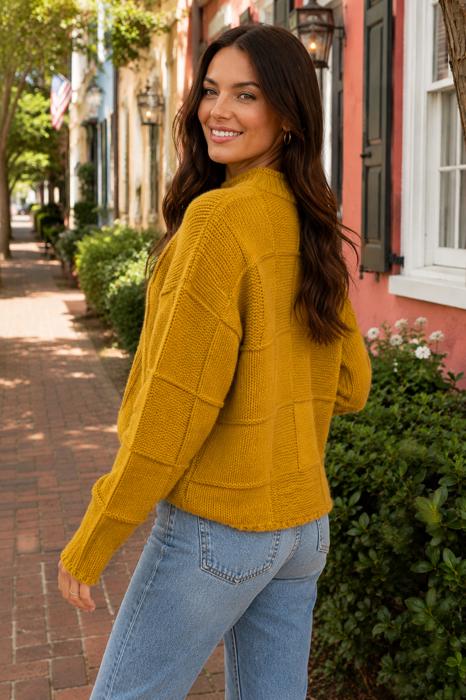 Harlow Cozy Sweater | Kiwi Yellow Women's Soft and Cozy Sweater | Fall Sweaters | Fall Style | Chunky Sweater | Winter Style | Fall and Winter Sweater