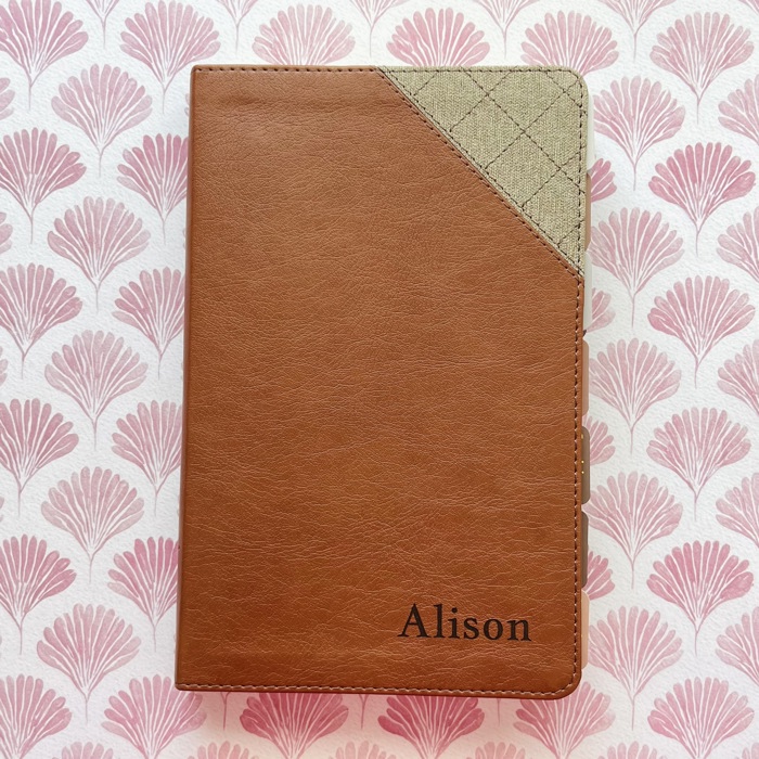 Personalized NIV Holy Bible with Gift Wrap Tabs and Engraving