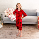 Girls Red Plaid L (8-9) Noel House Dress (Women's and Girls)