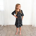 Girls Black Plaid M (6-7) Noel House Dress (Women's and Girls)