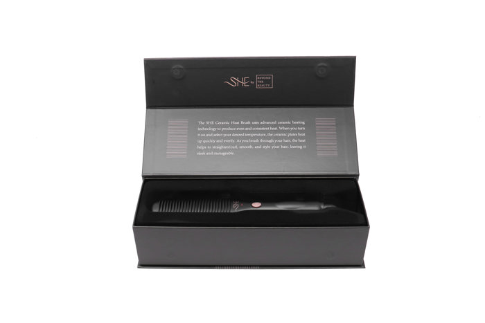 SHE Ceramic MINI Heat Brush -  Rose / Pink
