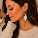  Glitter Acrylic Bat Dangle Earring