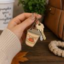  Fall Coffee Cup Keychain 