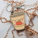  Fall Coffee Cup Keychain 