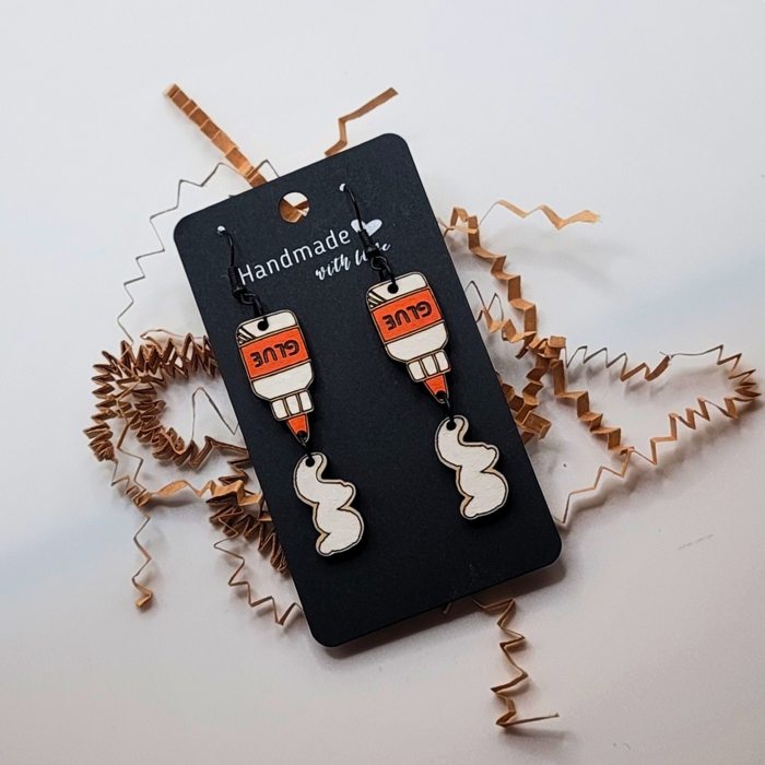 Glue Bottle Back to School Earrings