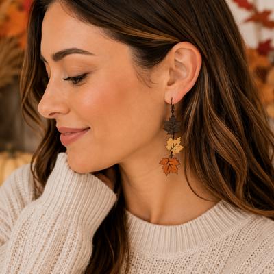 Maple Leaf Dangle Earrings 