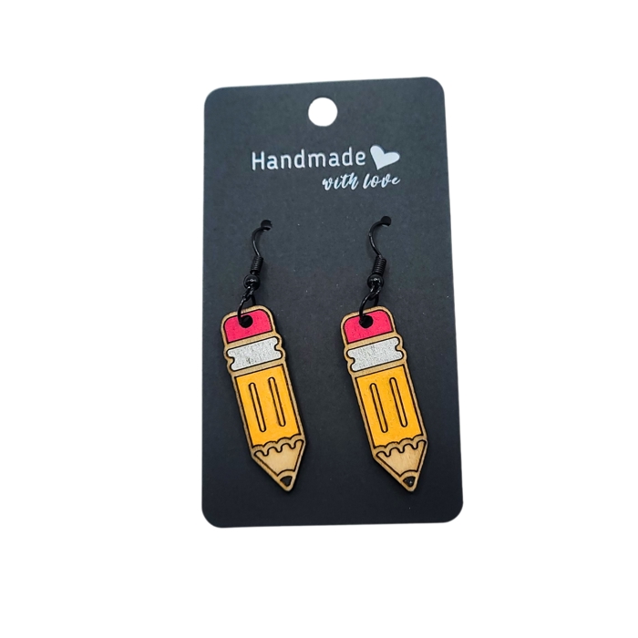Teacher Pencil Dangle Earring