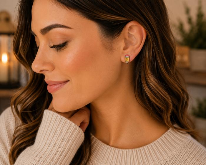 Back to School Stud Earrings