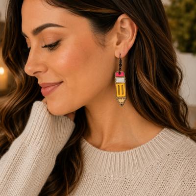 Teacher Pencil Dangle Earring