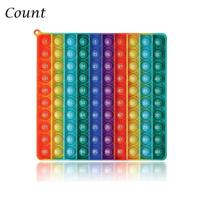 Kids Learning Pop Game Counting and Multiplication Fidget Toys  Child Interactive Educational Silicone Board Games