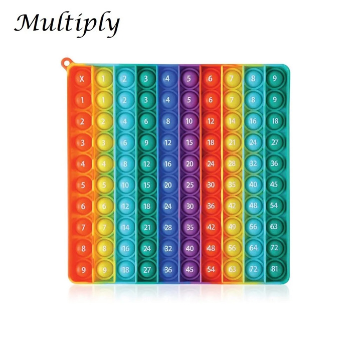 Kids Learning Pop Game Counting and Multiplication Fidget Toys  Child Interactive Educational Silicone Board Games