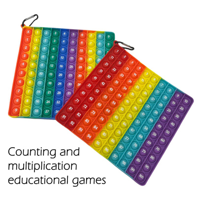 Kids Learning Pop Game Counting and Multiplication Fidget Toys  Child Interactive Educational Silicone Board Games