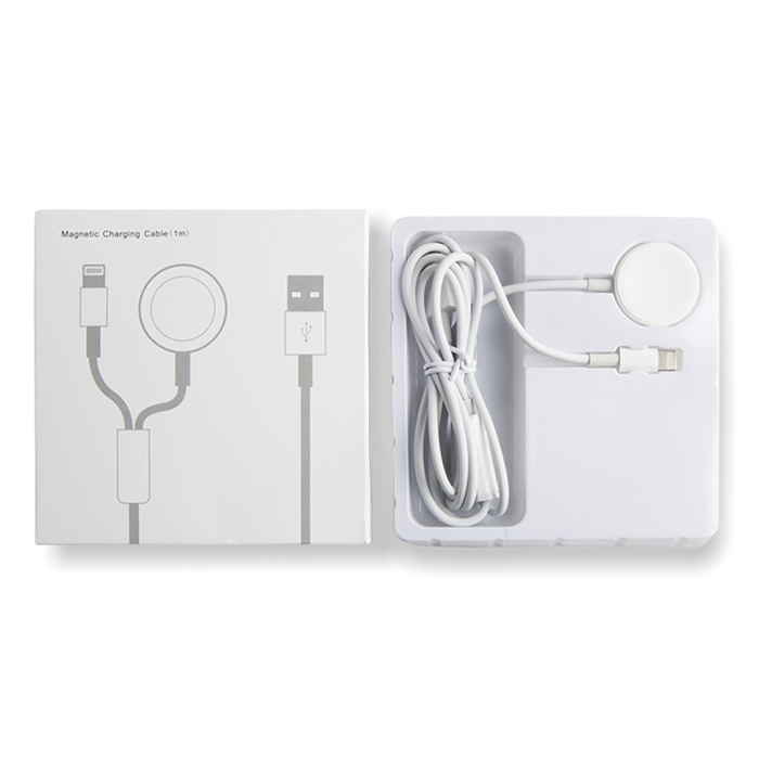 Magnetic Charger 2 in 1 USB type A Cable For Apple Watch iWatch & iPhone/iPad - Great For Home, Work & Travelling Lightning cable for iPhone 14/14 Pro and older versions 