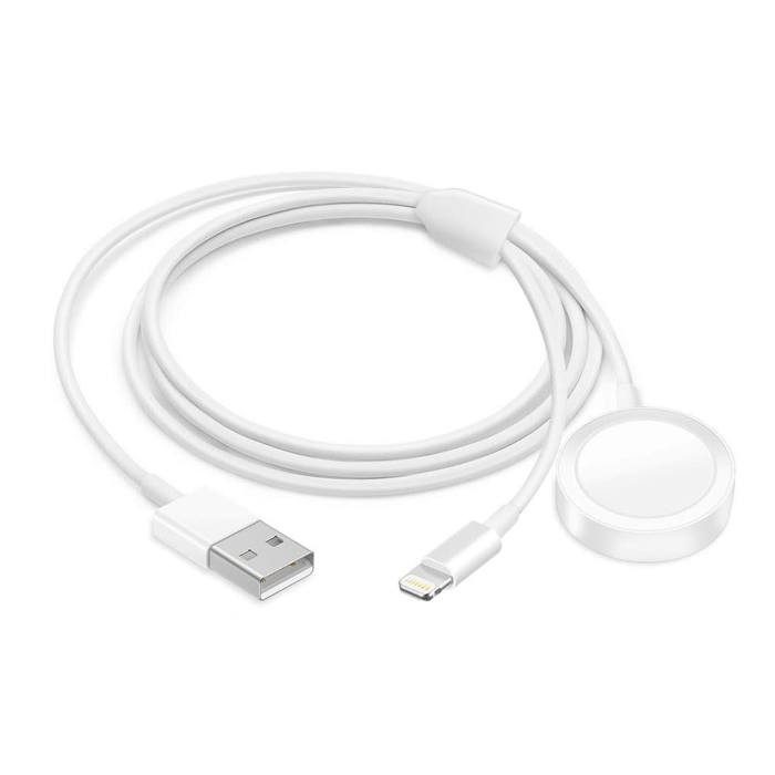 Magnetic Charger 2 in 1 USB type A Cable For Apple Watch iWatch & iPhone/iPad - Great For Home, Work & Travelling Lightning cable for iPhone 14/14 Pro and older versions 