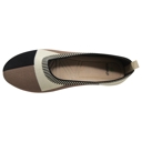 Multi Brown Size 10 SOBEYO Ballet Flats Comfort Soft-Sole Breathable Sweater Fabric Lightweight Round Toe
